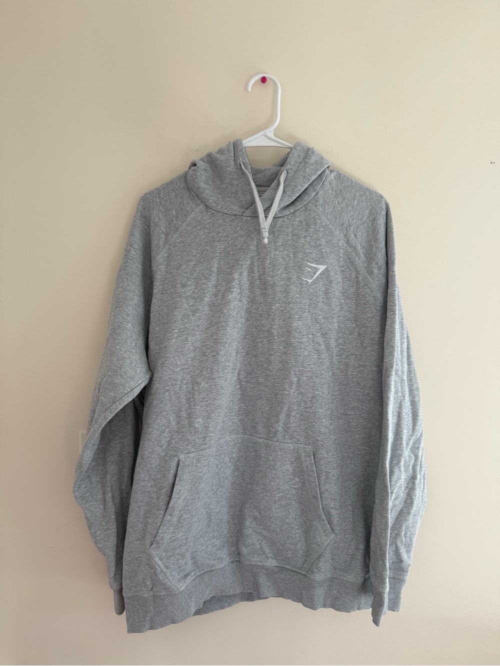Gymshark Light Gray Hooded Pullover with Subtle Logo